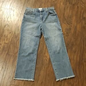 Hudson distressed cropped jeans